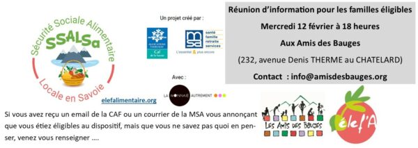 Sécurité Sociale Alimentaire : réunion d’information